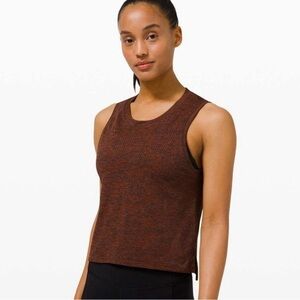 Lululemon Train to Be Crop Tank terracotta dot camo size 10 - brown
